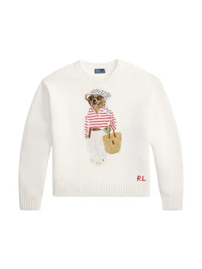 Ralph Lauren Classic Cotton Sweater For Women In White