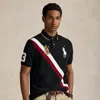 Ralph Lauren Classic Fit 20th Anniversary Crest Polo In Black