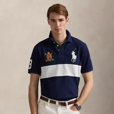 Ralph Lauren Classic Fit 20th Anniversary Crest Polo In Blue