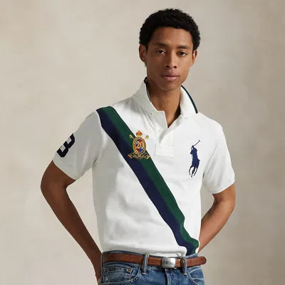 Ralph Lauren Classic Fit 20th Anniversary Crest Polo In White