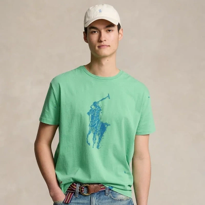 Ralph Lauren Classic Fit Big Pony Jersey T-shirt In Vineyard Green