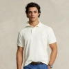Polo Ralph Lauren Classic Fit Big Pony Mesh Polo Shirt In Clubhouse Cream