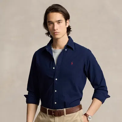 Ralph Lauren Classic Fit Brushed Flannel Shirt In Blue