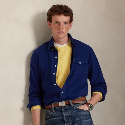 Ralph Lauren Classic Fit Brushed Twill Shirt In Blue