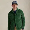 Ralph Lauren Classic Fit Corduroy Camp Shirt In Green