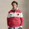 Ralph Lauren Classic Fit Embroidered Rugby Shirt In Red