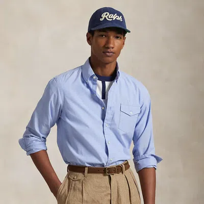 Ralph Lauren Classic Fit End-on-end Shirt In Blue/white