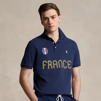 Ralph Lauren Classic Fit France Polo Shirt In Refined Navy