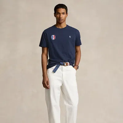 Ralph Lauren Classic Fit France T-shirt In Refined Navy