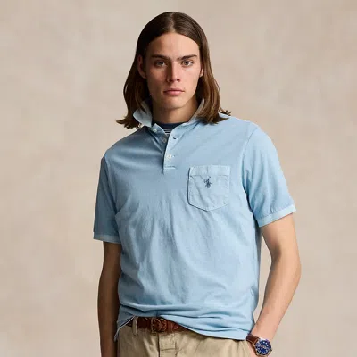 Ralph Lauren Classic Fit Garment-dyed Polo Shirt In Vessel Blue