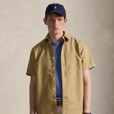 Polo Ralph Lauren Classic Fit Garment-dyed Oxford Shirt In Cafe Tan In Brown