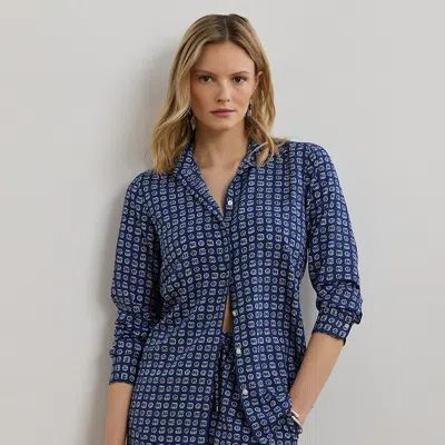 Ralph Lauren Classic Fit Geo-print Crepe Shirt