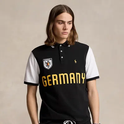 Ralph Lauren Classic Fit Germany Polo Shirt In Polo Black