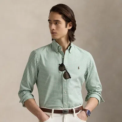 Ralph Lauren Classic Fit Gingham Oxford Shirt In Lovat Nevis