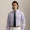 Ralph Lauren Classic Fit Glen Plaid Poplin Shirt In White Aix Lavender