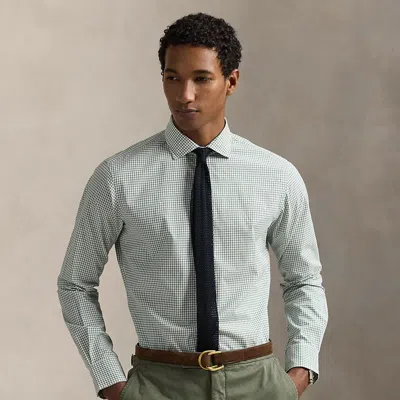 Ralph Lauren Classic Fit Glen Plaid Poplin Shirt In White Fatigue
