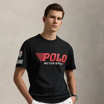 Ralph Lauren Classic Fit Jersey Graphic T-shirt In Black