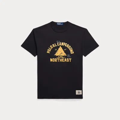 Ralph Lauren Classic Fit Jersey Graphic T-shirt In Black
