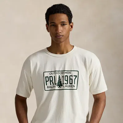 Ralph Lauren Classic Fit Jersey Graphic T-shirt In White