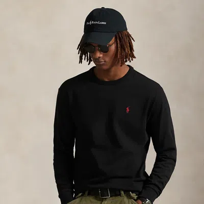 Ralph Lauren Classic Fit Jersey Long-sleeve T-shirt In Black