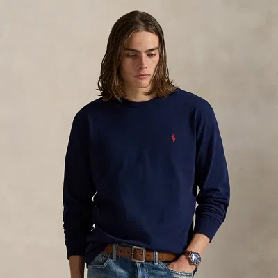 Ralph Lauren Classic Fit Jersey Long-sleeve T-shirt In Blue