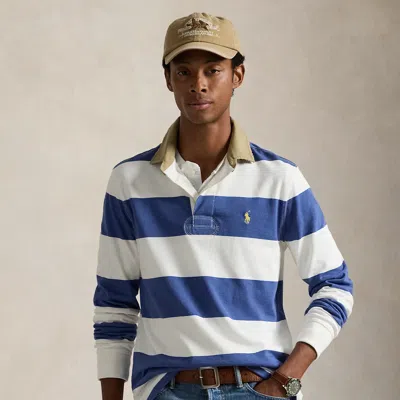 Ralph Lauren Classic Fit Khaki-collar Rugby Shirt In Multi