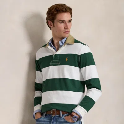 Ralph Lauren Classic Fit Khaki-collar Rugby Shirt In Multi