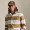Ralph Lauren Classic Fit Khaki-collar Rugby Shirt In Multi