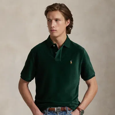 Ralph Lauren Classic Fit Knit Corduroy Polo Shirt In Green