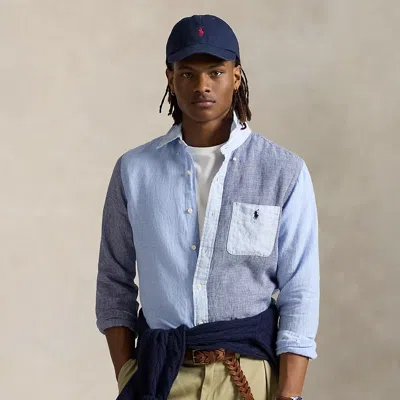 Ralph Lauren Classic Fit Linen Fun Shirt In Blue