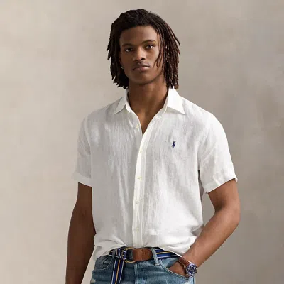 Ralph Lauren Classic Fit Linen Shirt In White
