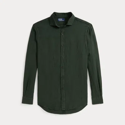 Ralph Lauren Classic Fit Linen Shirt In Green