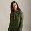 Ralph Lauren Classic Fit Linen Shirt In Green