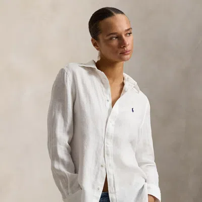 Polo Ralph Lauren Classic Fit Linen Shirt In Classic Oxford White