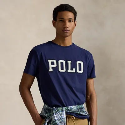 Ralph Lauren Classic Fit Logo Jersey T-shirt In Blue