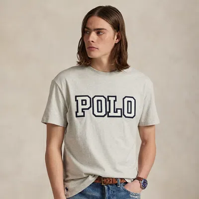 Ralph Lauren Classic Fit Logo Jersey T-shirt In Gray