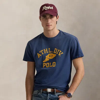Ralph Lauren Classic Fit Logo Jersey T-shirt In Blue