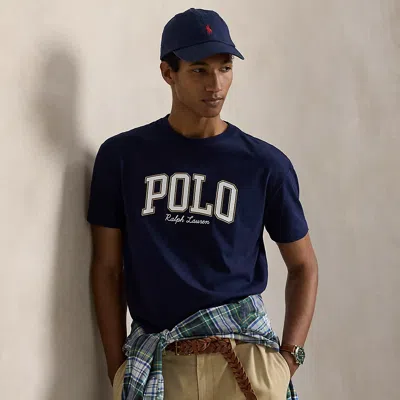 Ralph Lauren Classic Fit Logo Jersey T-shirt In Blue