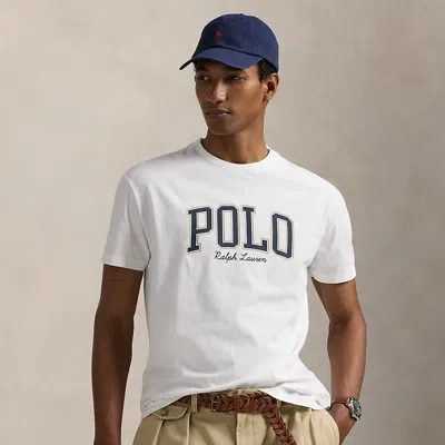 Ralph Lauren Classic Fit Logo Jersey T-shirt In White