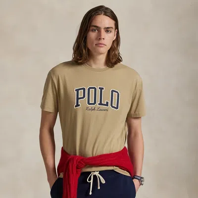 Ralph Lauren Classic Fit Logo Jersey T-shirt In Brown