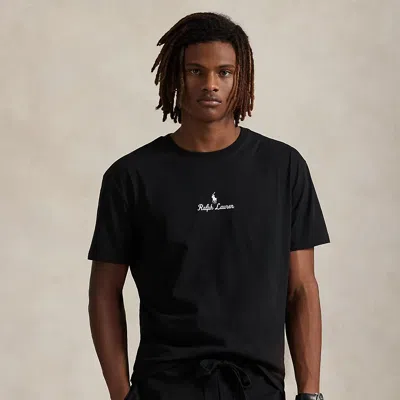 Ralph Lauren Classic Fit Logo Jersey T-shirt In Black