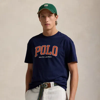 Polo Ralph Lauren Classic Fit Logo Jersey T-shirt In Cruise Navy