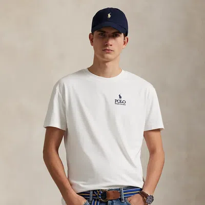 Ralph Lauren Classic Fit Logo Jersey T-shirt In White