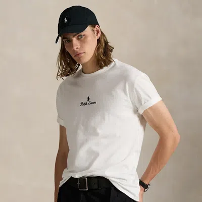 Ralph Lauren Classic Fit Logo Jersey T-shirt In White