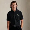 Ralph Lauren Classic Fit Logo Mesh Polo Shirt In Black