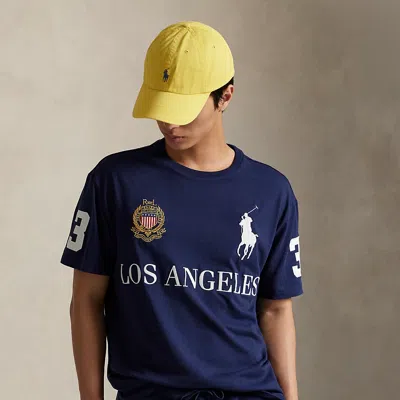 Ralph Lauren Classic Fit Los Angeles Jersey T-shirt In Blue