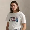 Ralph Lauren Classic Fit Madras-logo Jersey T-shirt In Nevis