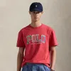 Ralph Lauren Classic Fit Madras-logo Jersey T-shirt In Starboard Red