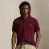 Ralph Lauren Classic Fit Mesh Polo Shirt In Burgundy