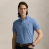 Ralph Lauren Classic Fit Mesh Polo Shirt In Channel Blue
